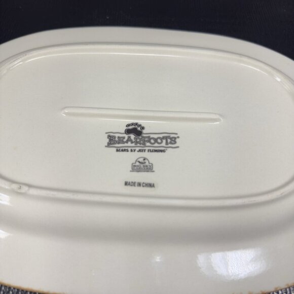 Bearfoots Bear Trout Oval Plate Platter Dish Jeff Fleming from Big Sky Carvers - Picture 5 of 13